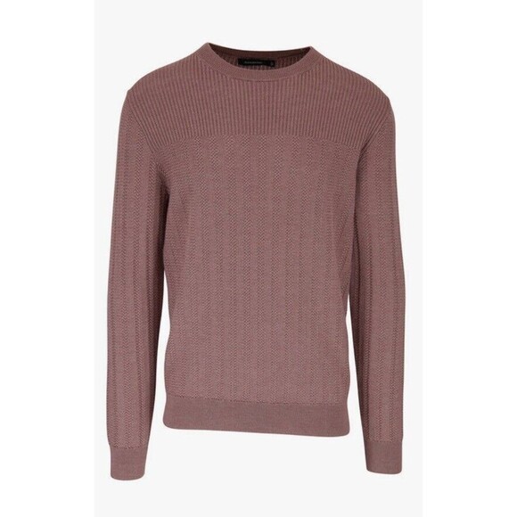 Ermenegildo Zegna Pink Raspberry Glace Wool & Silk Cable Knit Sweater SZ 48/S - Picture 3 of 8